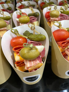 Charcuterie Cups, personal charcuterie, perfect for wedding showers, baby showers, birthday parties, cocktail receptions, wine tastings and team buildings.